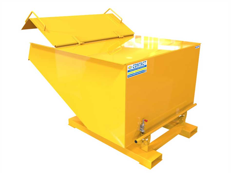 Tipping Skip With Lid