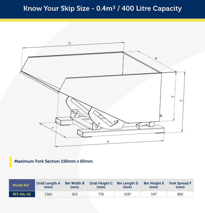 Stainless Skip Size
